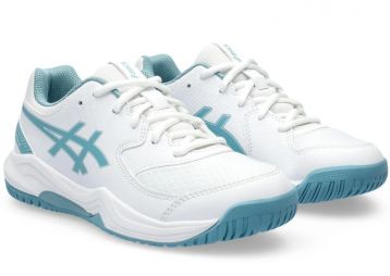 Детские теннисные кроссовки Asics Gel-Dedicate 8 GS white/gris blue
