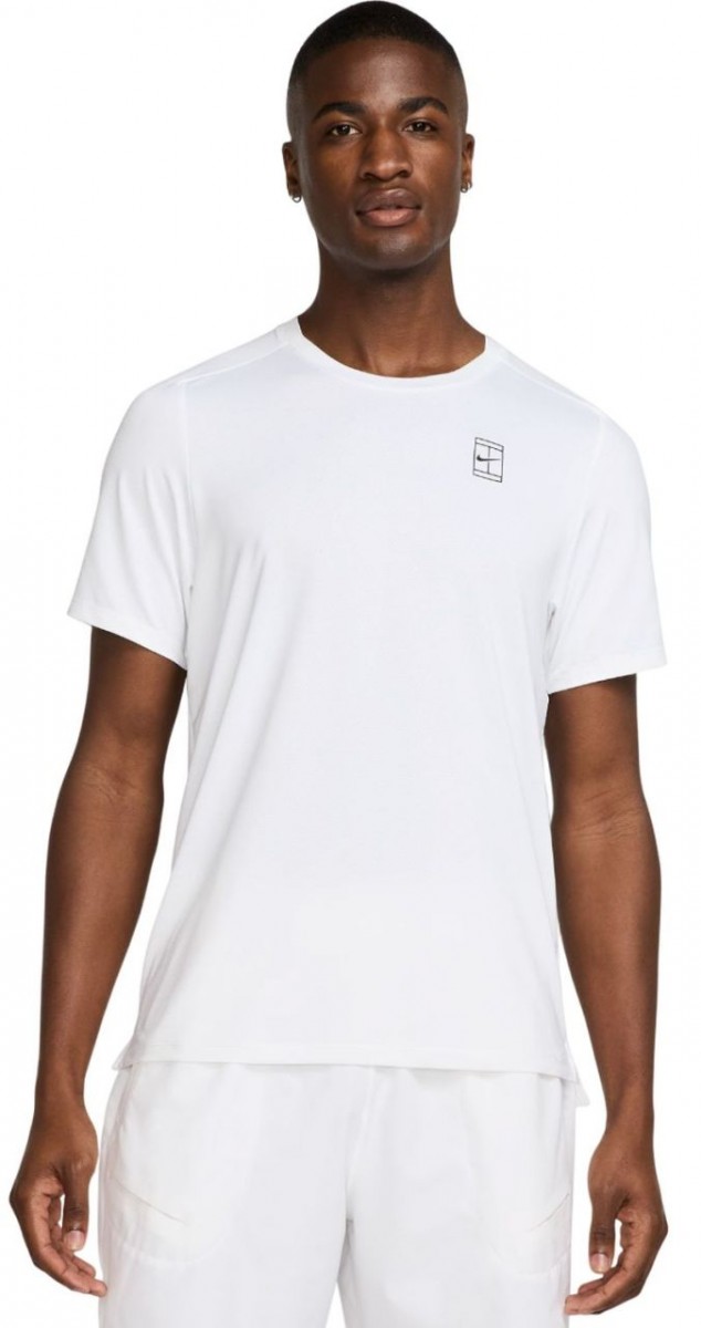 Теннисная футболка мужская Nike Court Advantage T-Shirt white/black