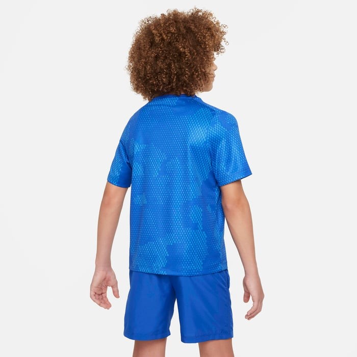 Теннисная футболка детская Nike Print Top blue/white