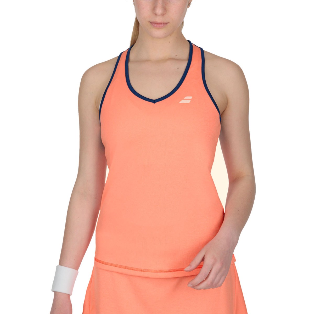 Тенісна майка жіноча Babolat Play Tank Top Women fluo strike/estate blue