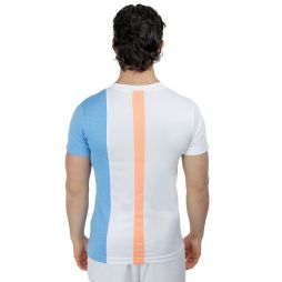 Теннисная футболка мужская Babolat Play Crew Neck T-Shirt Men white / blue