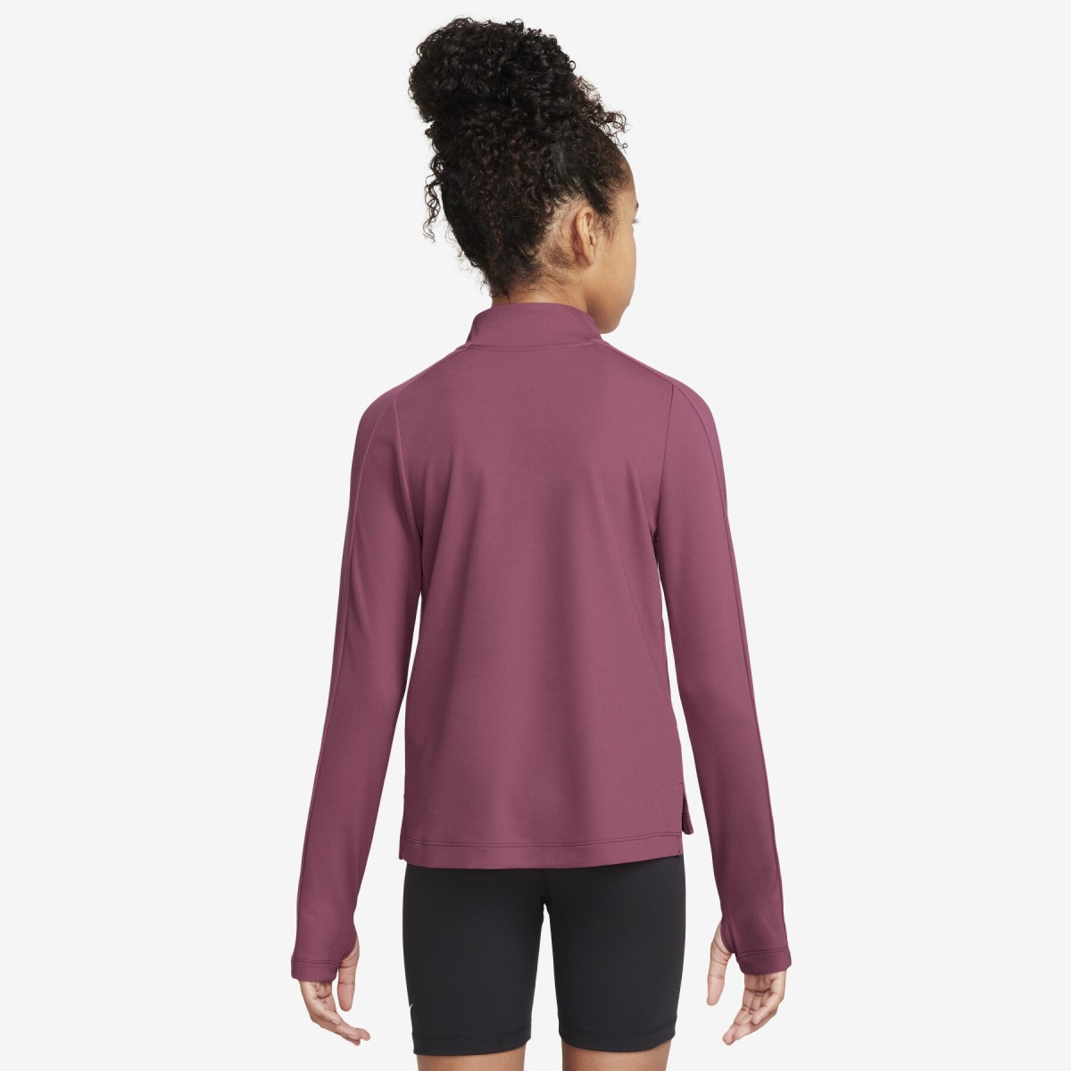 Теннисная футболка детская Nike Girl's Fall Half Zip sweet beet/white