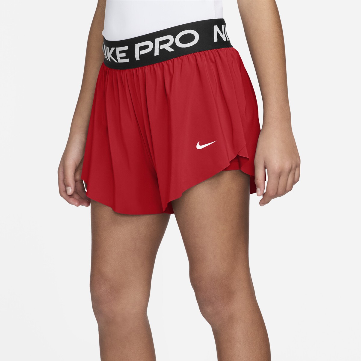 Шорти дитячі Nike Pro Girls Dri-FIT 2-in-1 Shorts University Red/Black/White
