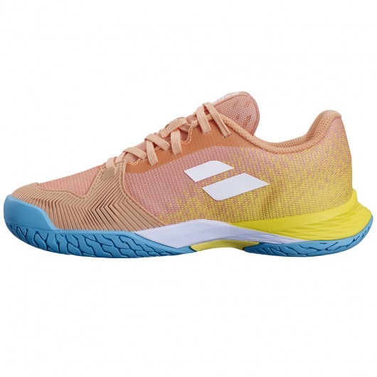 Дитячі тенісні кросівки Babolat Jet Mach 3 All Court Junior coral/gold fusion