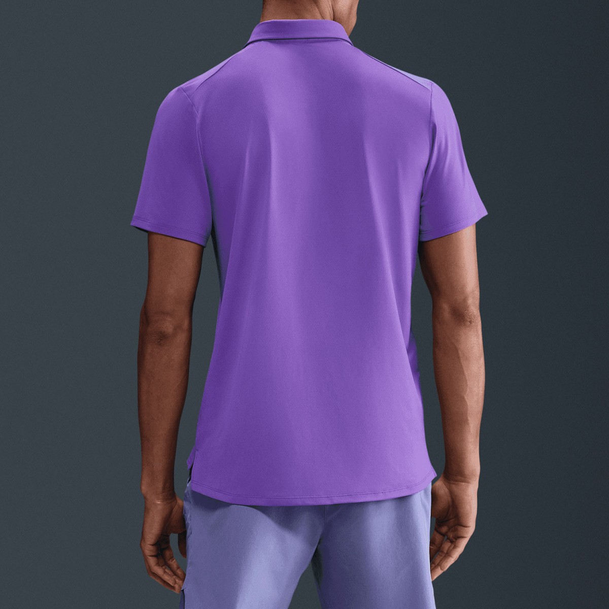 Теннисная футболка мужская Nike Court Advantage Polo action grape/white