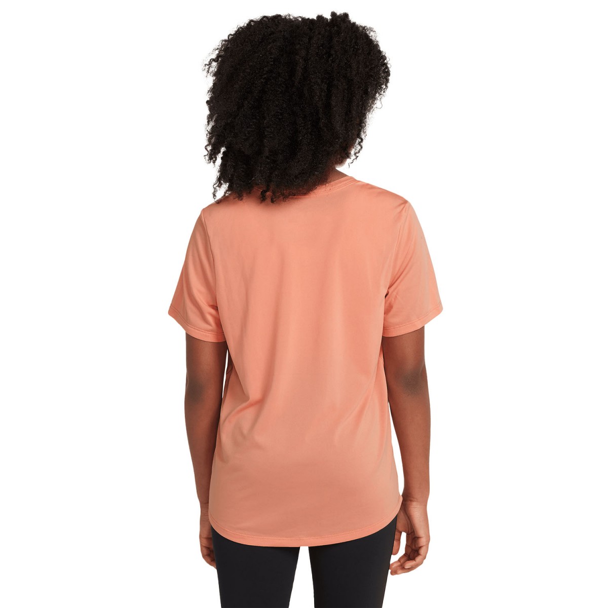 Футболка дитяча Nike DF One Fitted Short-Sleeve Top apricot agate/white