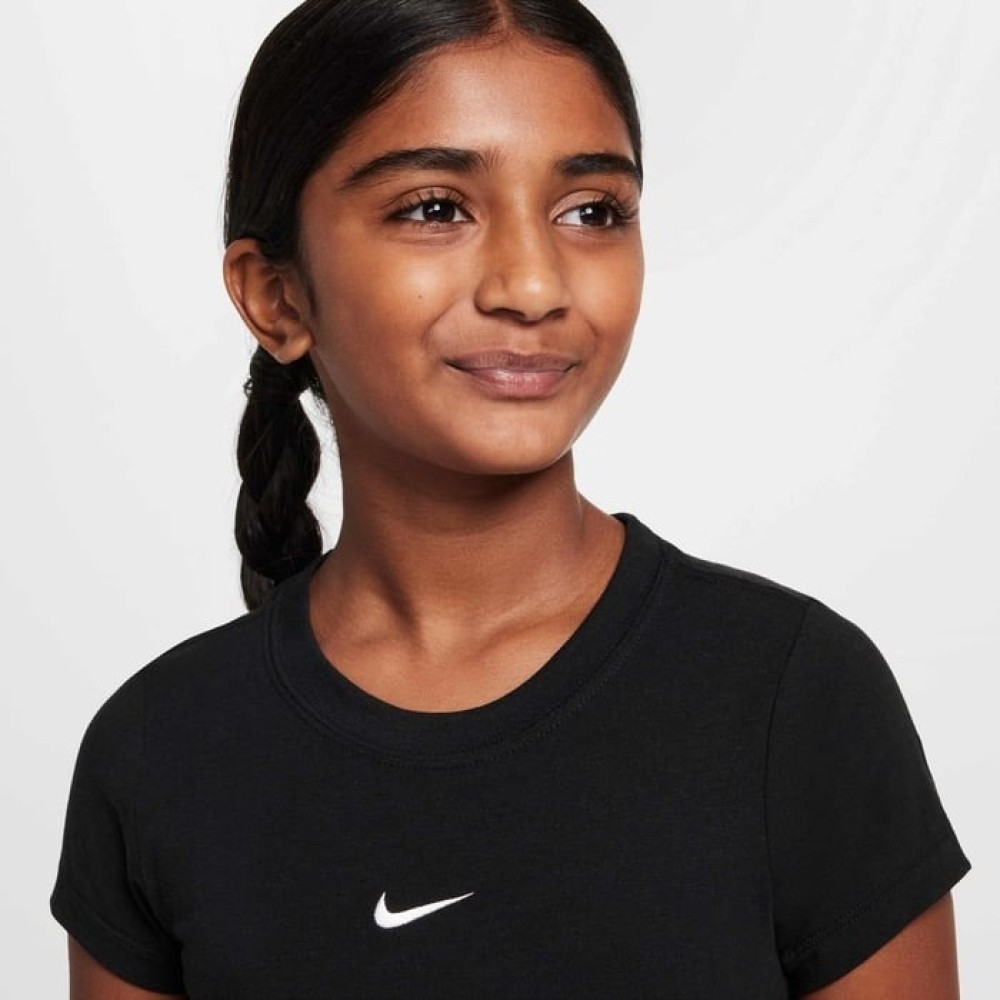 Тенісна футболка дитяча Nike Short Sleeve Slim Mod Crop Top black/white
