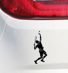 Наклейка на авто Male Tennis Player Car Sticker black