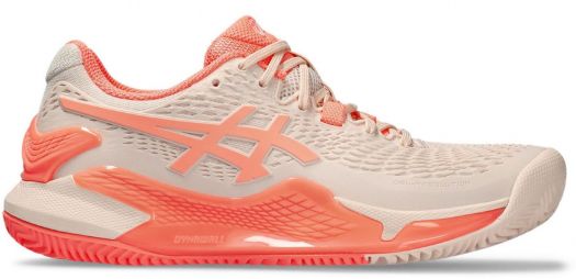 Тенісні кросівки жіночі Asics Gel-Resolution 9 Грунт pearl pink/sun coral