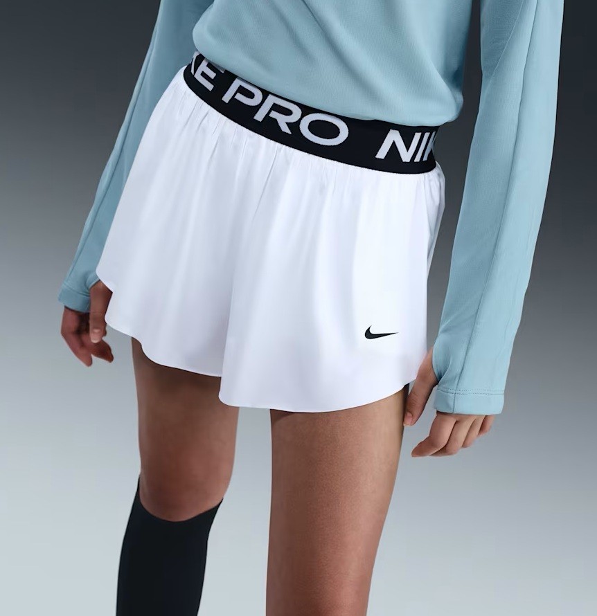 Шорти дитячі Nike Pro Girls Dri-FIT 2-in-1 Shorts White/Black/Black