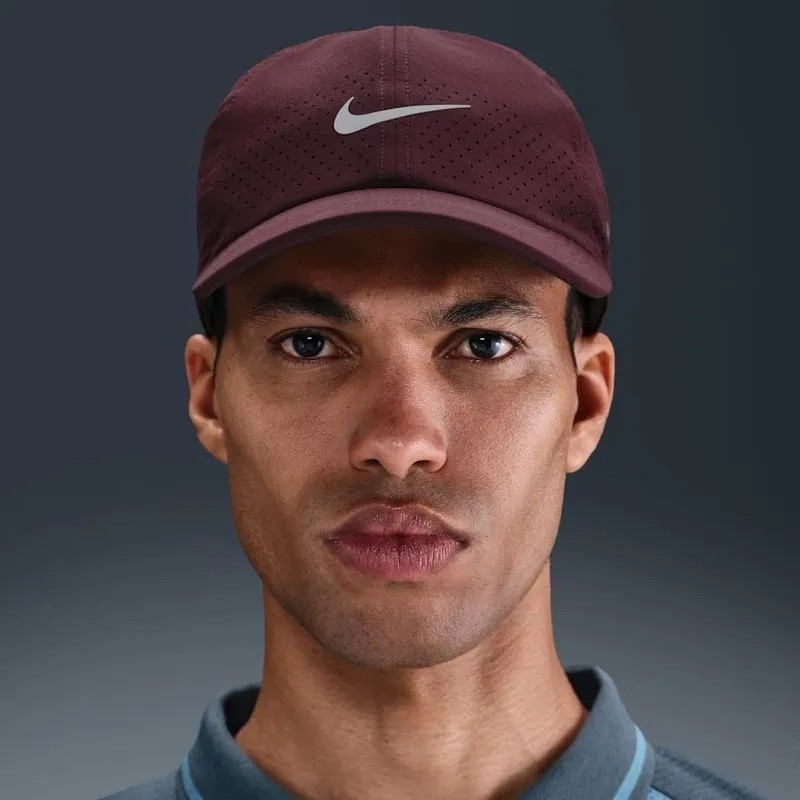 Теннисная кепка Nike ADV Club Cap burgundy crush/white