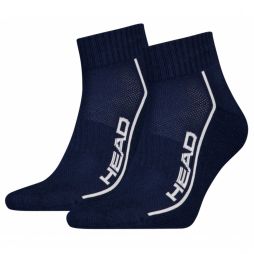 Head All Sports Performance Quarter 2-pack/navy/white