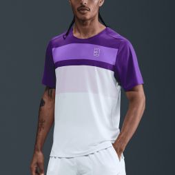 Теннисная футболка мужская Nike Court Advantage T-Shirt wild grape/white