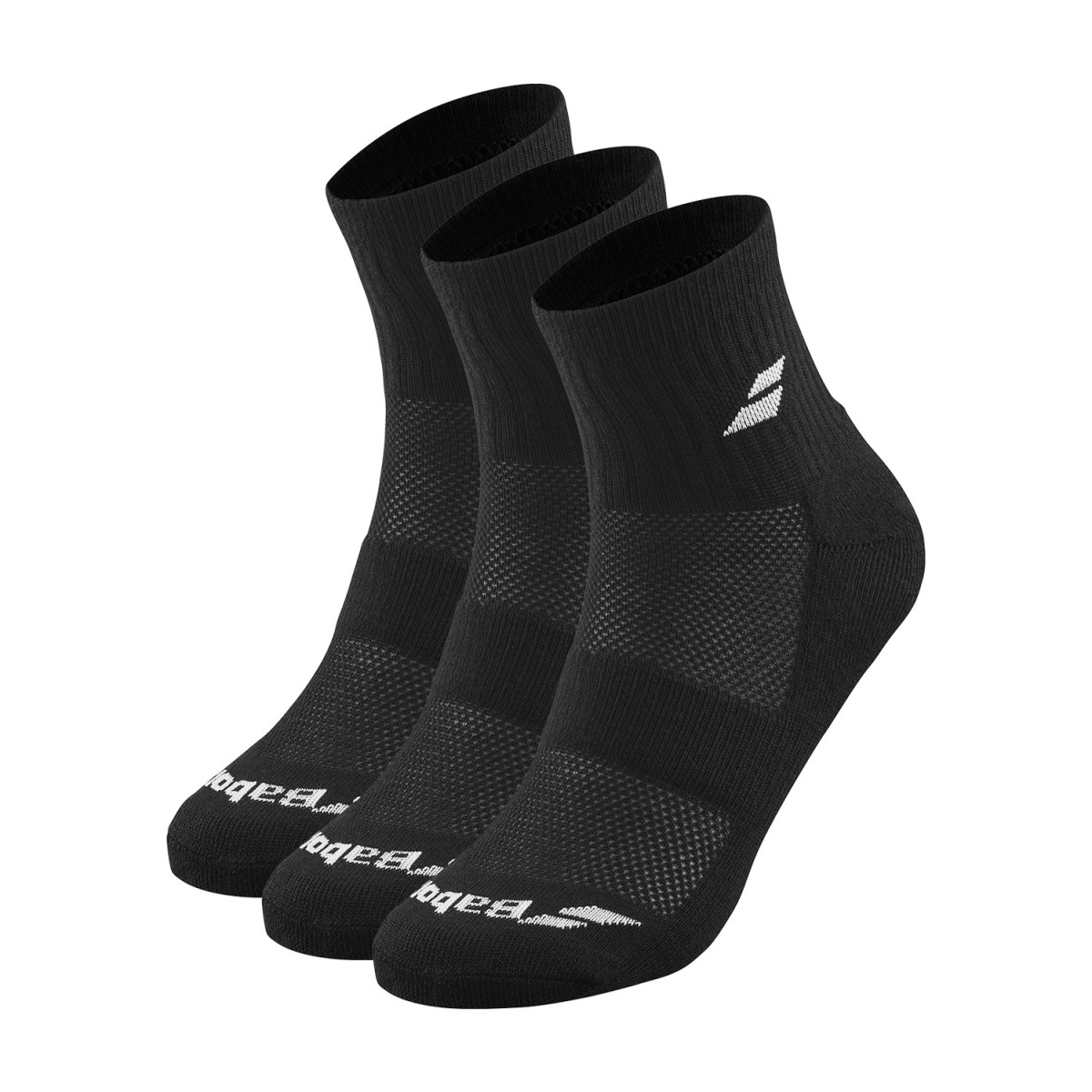 Носки Babolat Quarter 3 Pairs Pack Socks black/black/black