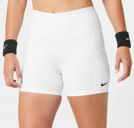 Теннисные шорты женские Nike Court 4in High Waisted Short white/black