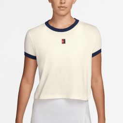 Футболка женская Nike Tee Heritage Racquet Ringer T-Shirt  sail/midnight navy