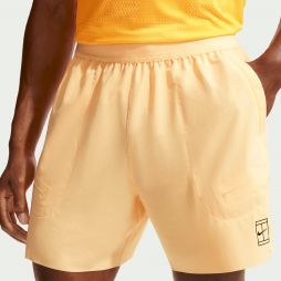 Тенісні шорти чоловічі Nike Court Advantage 6 Tennis Short tangerine tint/black