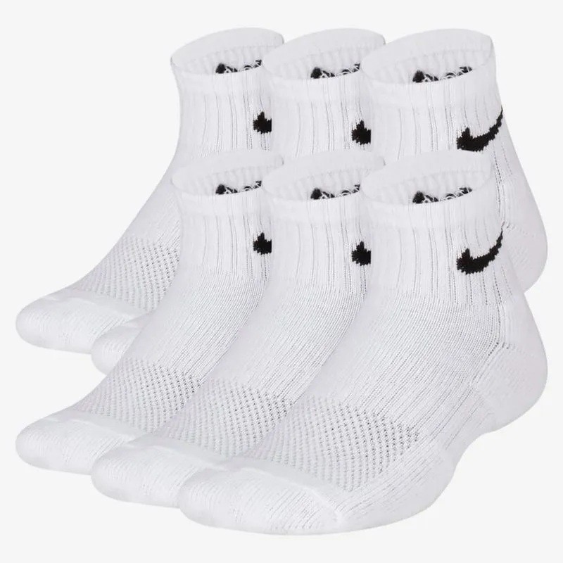 Носки детские Nike Everyday Cushioned Ankle Junior 6-pack white/black