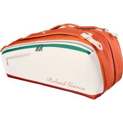 Тенісна сумка Wilson Super Tour Roland Garros 9 Pk cream/clay/green