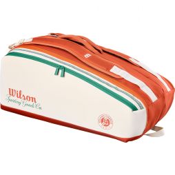 Тенісна сумка Wilson Super Tour Roland Garros 9 Pk cream/clay/green