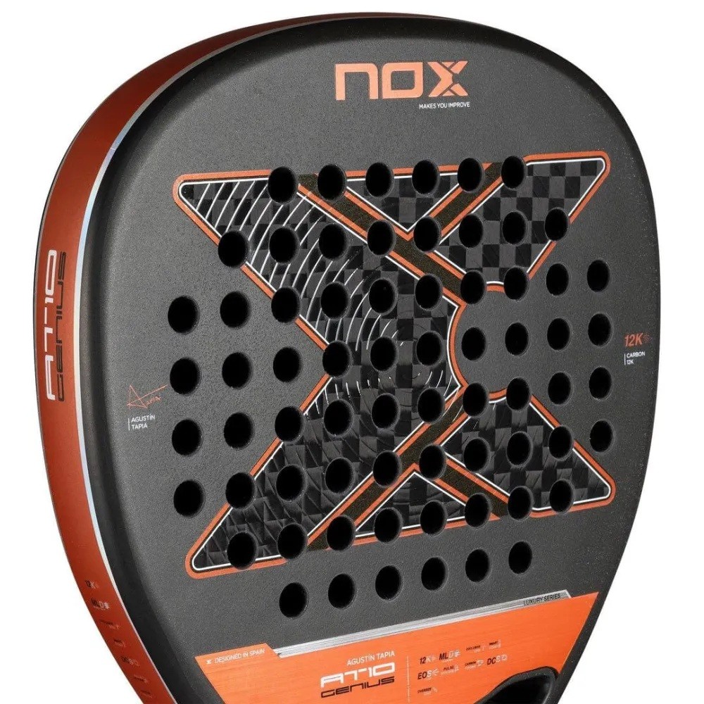 Ракетка для падел-тенісу Nox AT 10 Genius Attack 12K black/orange
