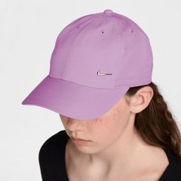 Кепка дитяча Nike Club Unstructured Metal Swoosh Youth Cap light magenta/metallic silver
