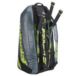 Теннисная сумка Babolat Pure Aero x6 metallic grey/black/fluo yellow