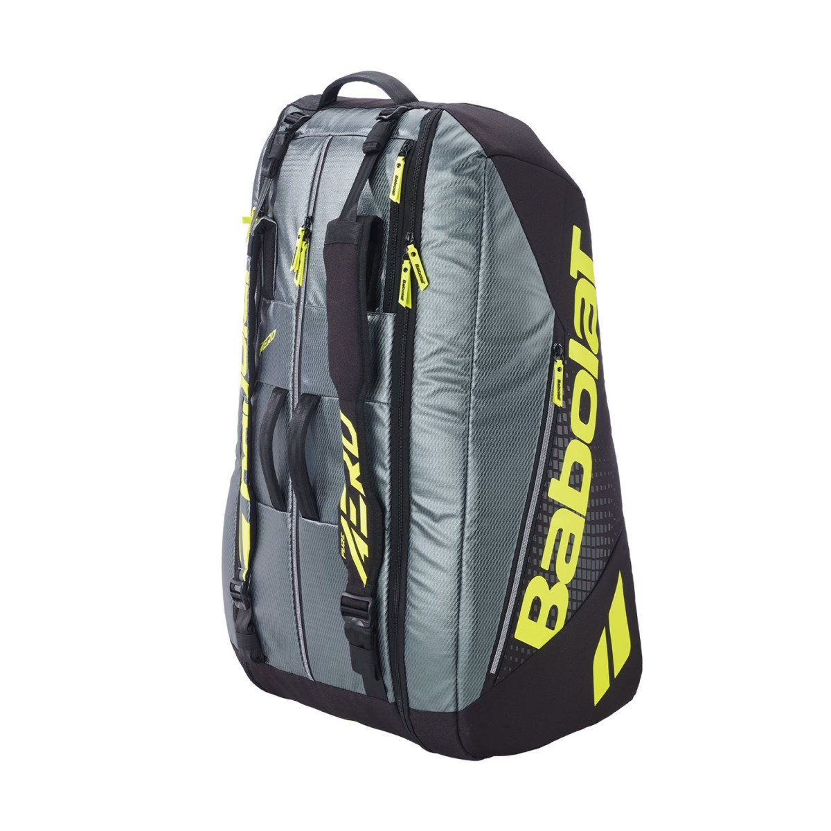 Тенісна сумка Babolat Pure Aero x12 metallic grey/black/fluo yellow
