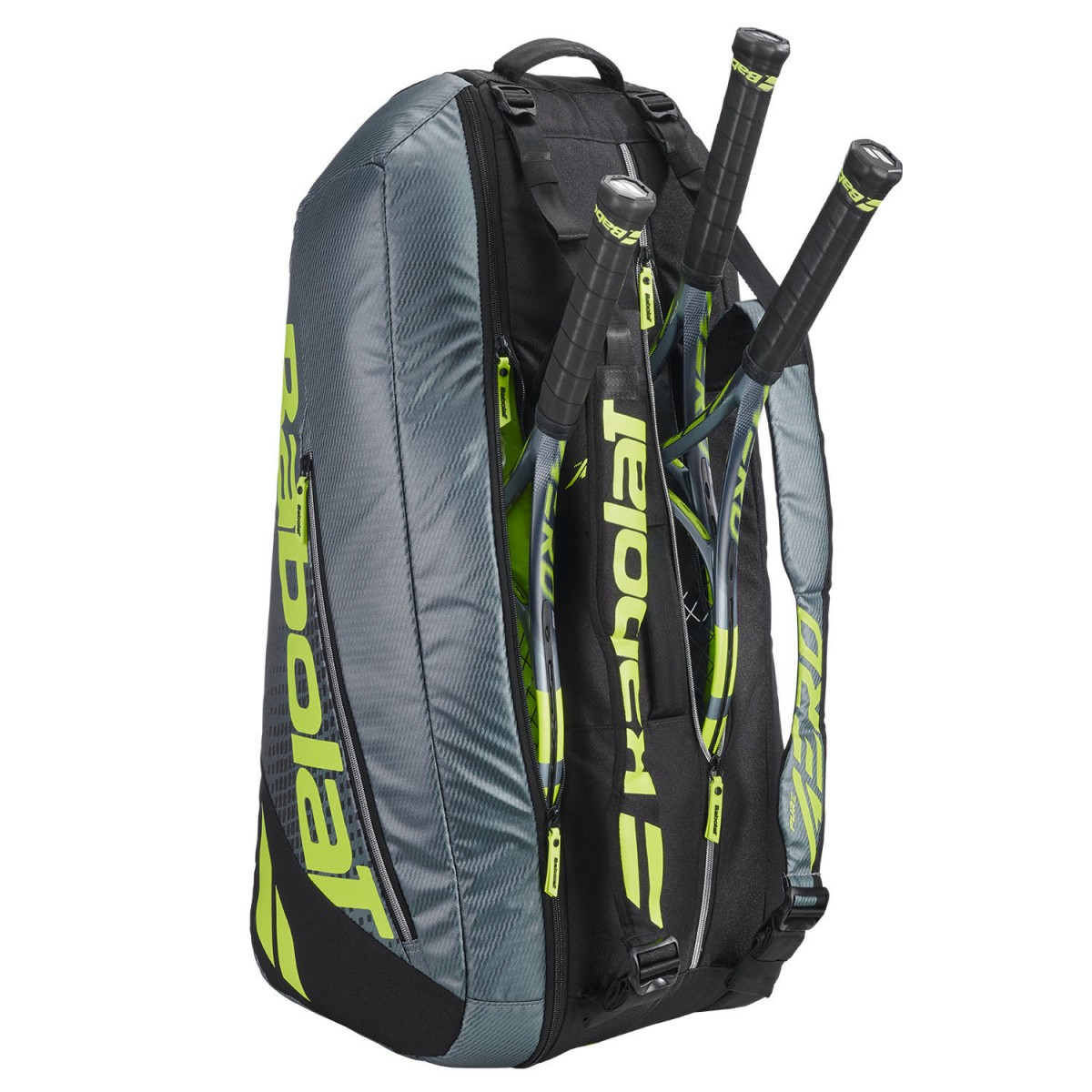 Тенісна сумка Babolat Pure Aero x6 metallic grey/black/fluo yellow