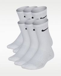 Шкарпетки дитячі Nike Everyday Cushioned Crew Junior 6-pack white/black