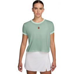 Футболка жіноча Nike Tee Heritage Racquet Ringer T-Shirt steam/barely green