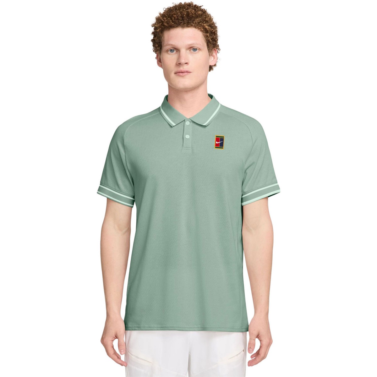 Теннисная футболка мужская Nike Court Heritage Tennis Polo steam
