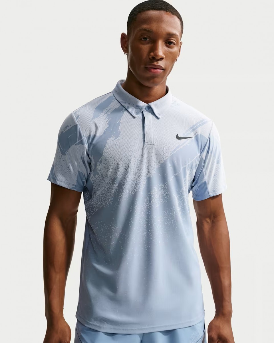 Теннисная футболка мужская Nike Court Dri-Fit Advantage Slam Polo RG work blue/hydrogen blue/black