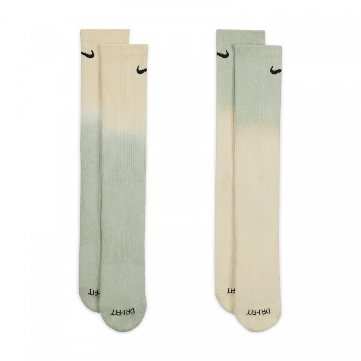 Nike Everyday Plus Cushioned Crew 2-pack beige/green