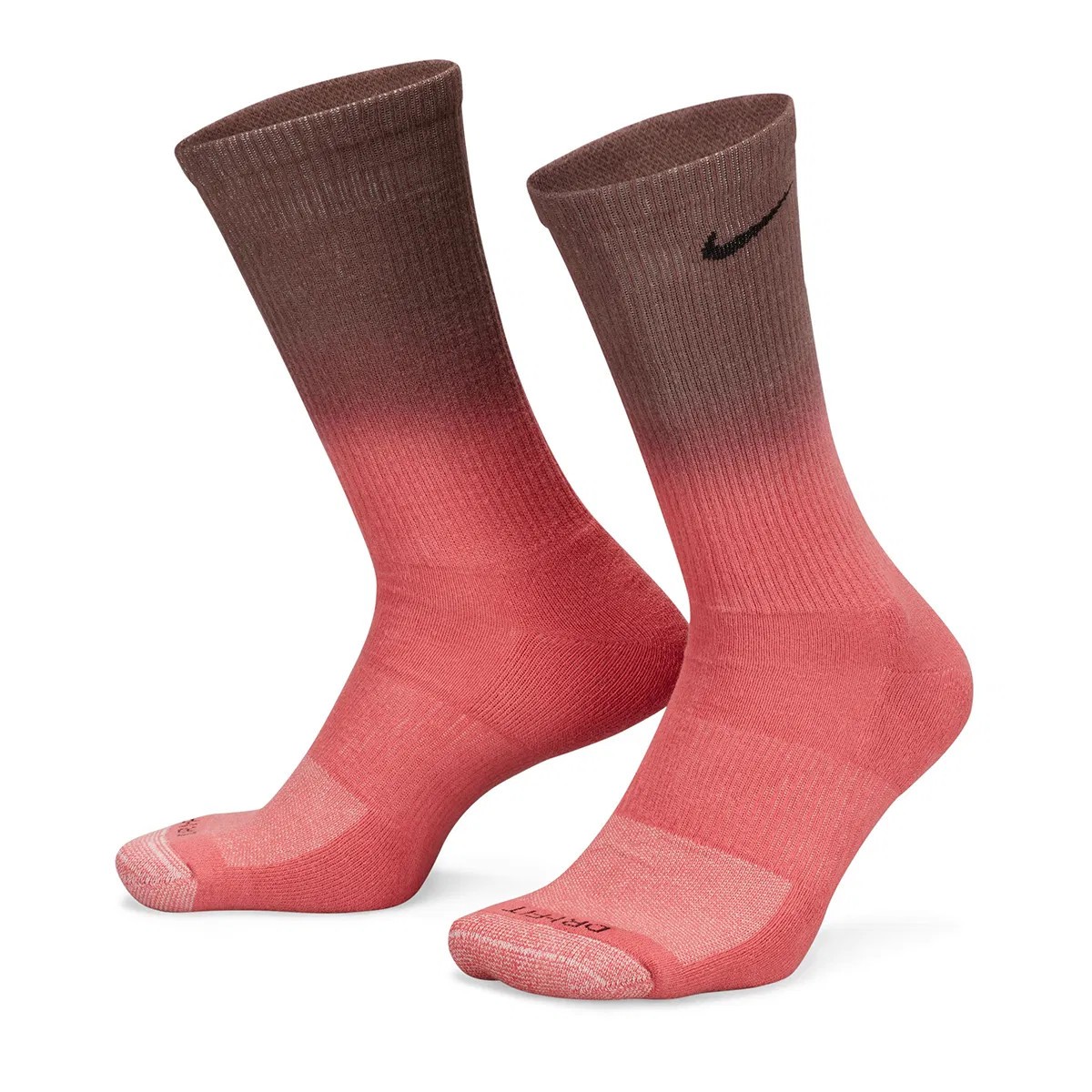 Nike Everyday Plus Cushioned Crew 2-pack bordo/brown