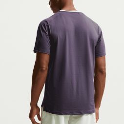 Тенісна футболка чоловіча Nike Court Advantage T-Shirt dark raisin/volt tint/white