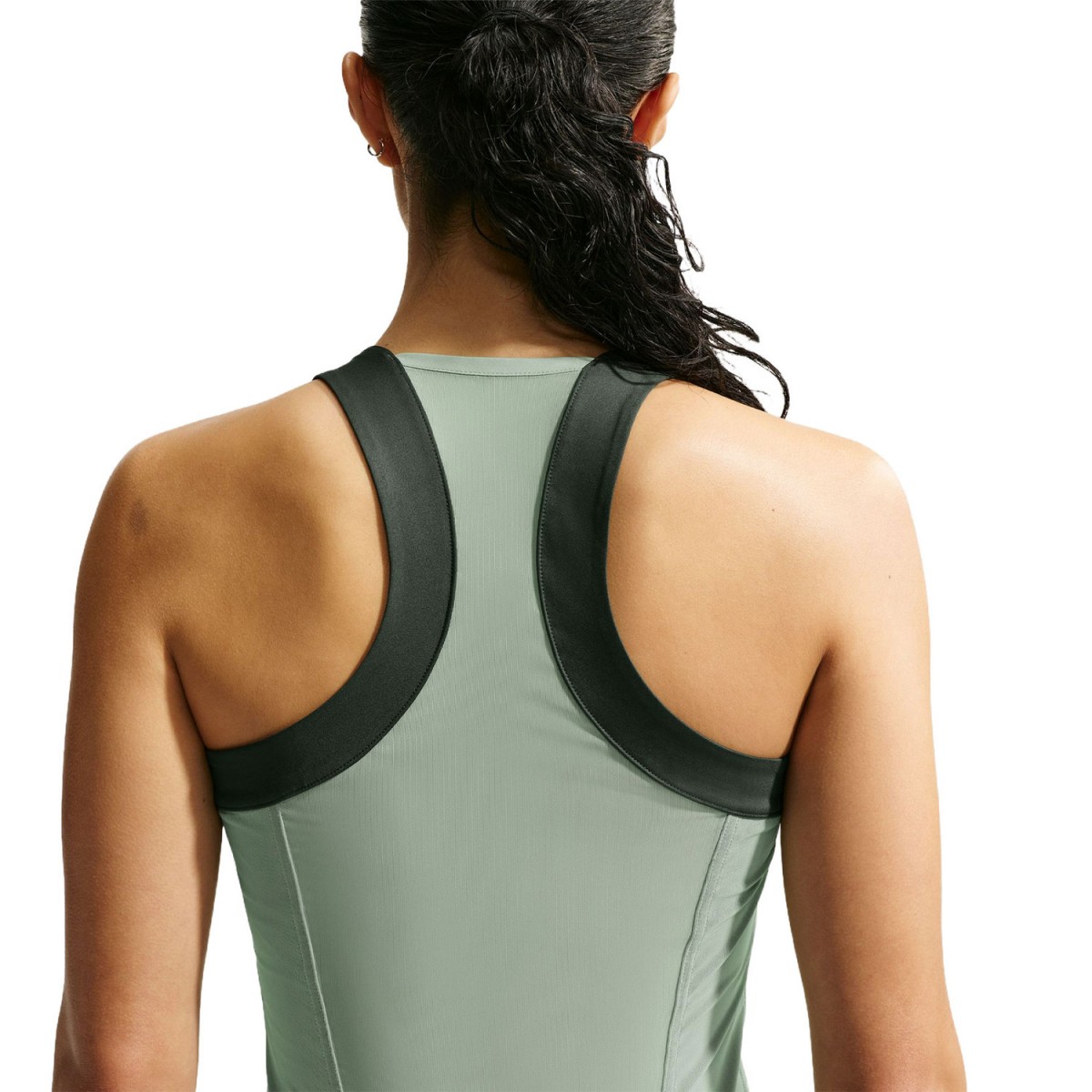 Тенісна майка жіноча Nike Court Slam Tank RG steam/black spruce/black