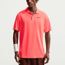 Теннисная футболка мужская Nike Court Solid Polo hot lava/black