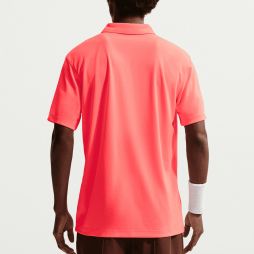 Теннисная футболка мужская Nike Court Solid Polo hot lava/black