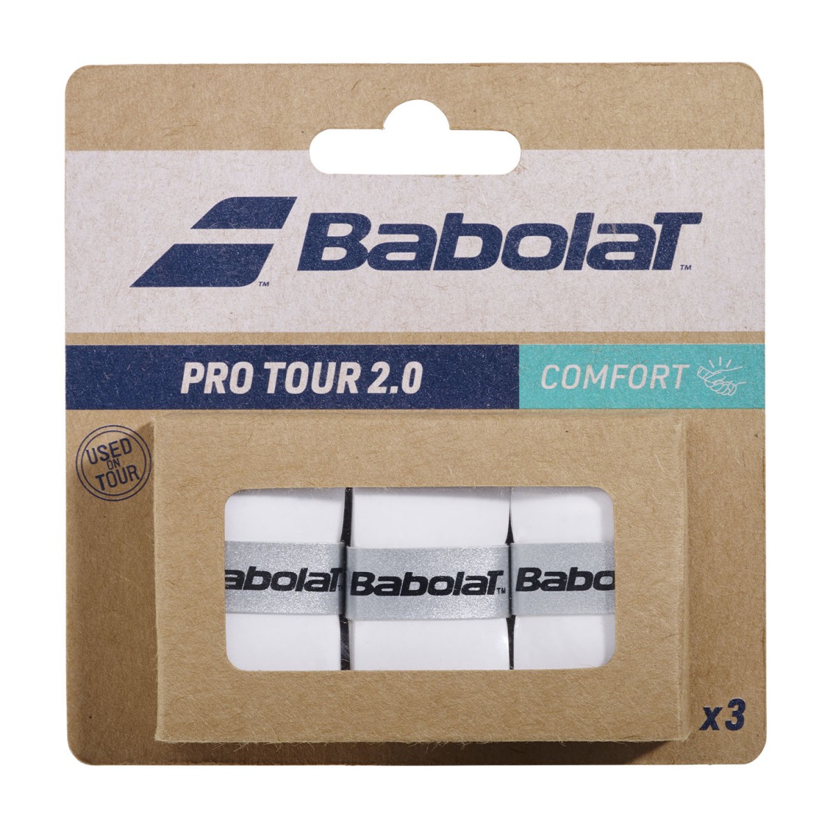 Намотка Babolat Pro Tour 2.0 (3 шт.) white