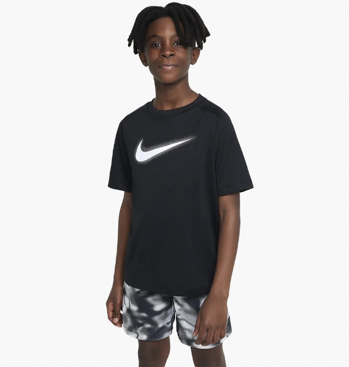 Тенісна футболка дитяча Nike Multi Graphic T-Shirt black/white