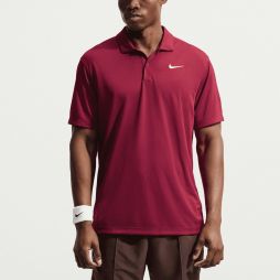 Теннисная футболка мужская Nike Court Solid Polo team red/white