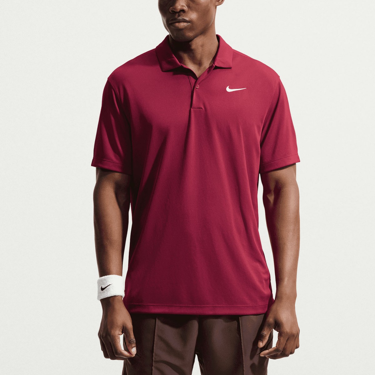 Теннисная футболка мужская Nike Court Solid Polo team red/white