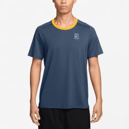 Тенісна футболка чоловіча Nike Court Advantage T-Shirt new slate/laser orange/white