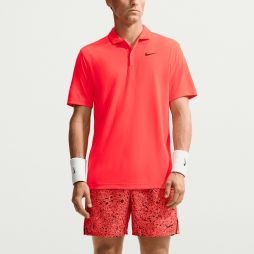 Тенісна футболка чоловіча Nike Court Solid Polo bright crimson/black