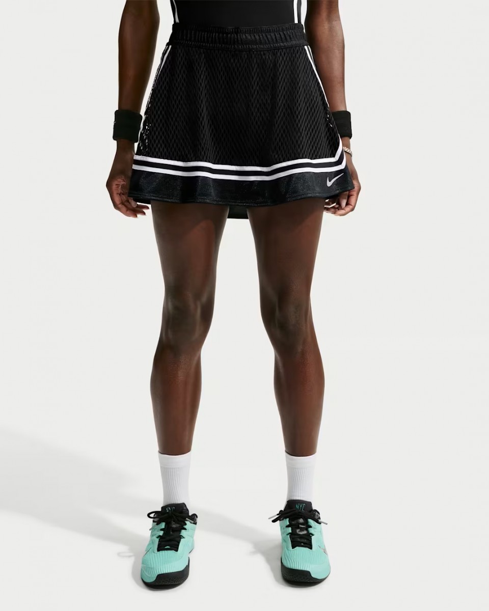 Тенісна спідничка жіноча Nike Court Slam HR USO Tennis Skirt black/black/black/white