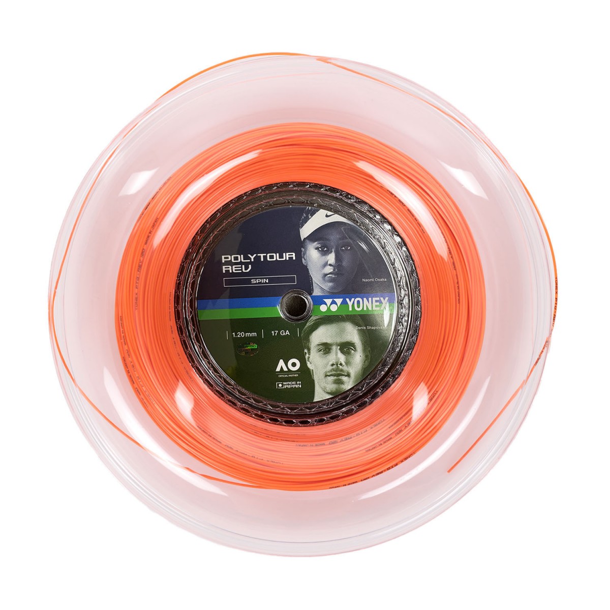 Струна Yonex Poly Tour Rev bright orange (12 m) натяжка з бобіни