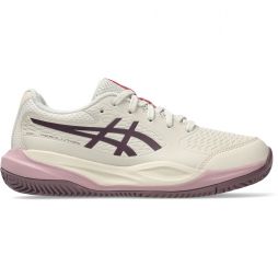 Дитячі тенісні кросівки Asics Gel-Resolution X GS ГРУНТ soft oat/dark aubergine