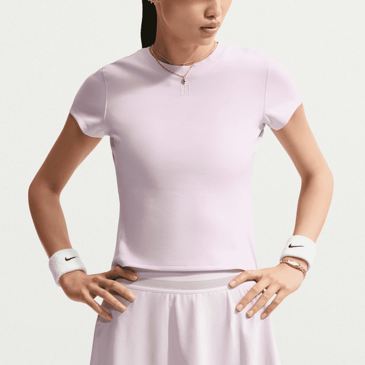 Тенісна футболка жіноча Nike Court Advantage Pro T-Shirt bleached lilac/white