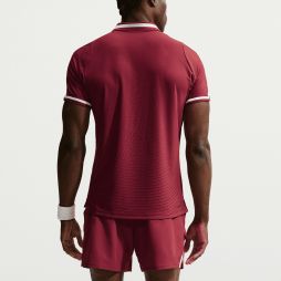 Тенісна футболка чоловіча Nike Court Aero-Fit Advantage Slam Tenis Polo NY team red/pale ivory